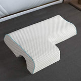 Memory Foam Cuddle Pillow, Shoulder Pillow for Side Sleepers, Arm Pillow with Arm Hole for Sleeping, Side Sleeper Pillow for Arm Pressure Relief with Breathable Pillowcase, 27.2x19.3 27.2" x 19.3" B