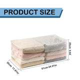 Transparent Zipper Clothing Storage Bag - Heavy-Duty Organizer for Blankets, Linen, Bed Sheets, Clothes & Pillows | Space-Saving Compression Bag Storage for Closet(11.81"DX9.05"WX5.9"H) 16.14"DX11.81"WX7.87"H