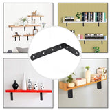 1 Pack L Corner Brackets Heavy Duty Black Metal Right Angle Braces for Wood Shelves Furniture Bedframe Cabinet Drawer Chair, 4.92" x 2.95"