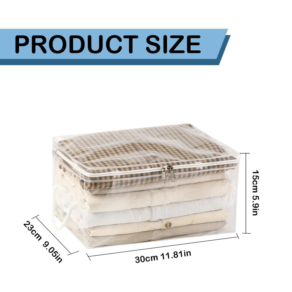 1 Pack Clear Vinyl Zippered Storage Bags, 40L Plastic Blanket Storage Bag, Vinyl Foldable Moving Bags with Zipper, Closet Organizers and Storage Containers for Bedding, Duvet, Comforter(CL4) CL4