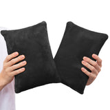 2 Pack Small Pillow, Cooling Memory Foam Mini Pillow 11 X 7 Inches for Sleeping, Travel, Nap and Neck, Knee, Lumbar Support, Tiny Pillow Cushion for Pet, Dogs 11" x 7" Black