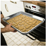 1Pcs Toaster Oven Pans For Baking,Baking Sheets Cookie Sheet Pans,Small Replacement Trays For Toaster,Small Baking Trays For Oven, Stainless Steel Baking Sheet Pan, Toaster Oven Tray 15.74" x 11.81" x 1.88" Silver