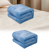 Fleece Throw Blanket for Couch,Super Soft Fuzzy Flannel Throw for Sofa, Luxury Plush Microfiber Bed Blanket, Cozy Home Decorative Velvet Gift Blanket,Fuzzy and Anti-Static(Grey 70x100cm) Blue2 70x100cm