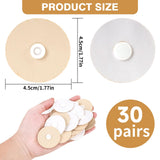 Duvet Clips - Duvet Holders - Duvet Cover Clamps - Anti-Slip Fastening - Duvet Buttons - Bedding Accessories - Duvet Fixation - Prevents Shifting - Bedroom Interior - Duvet Cover Holder - Handy - Beige and White - 30 Pieces