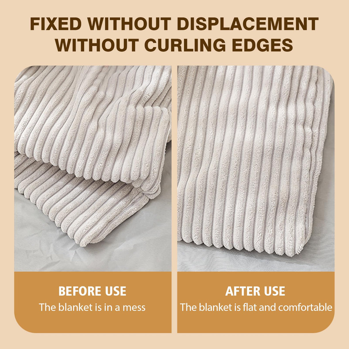 Duvet Clips - Duvet Holders - Duvet Cover Clamps - Anti-Slip Fastening - Duvet Buttons - Bedding Accessories - Duvet Fixation - Prevents Shifting - Bedroom Interior - Duvet Cover Holder - Handy - Beige and White - 30 Pieces