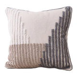 Walbest Boho Throw Pillow with Braided Rope Pattern And Tassels Soft Cotton Linen Textured Cushion for Sofa Bed Office 45x45cm F