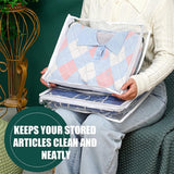 6 Pcs Clear Zippered Storage Bags,Tutuviw Clothes Bag Organizer with Zipper,Plastic Sheet Organizer and Storage for Sweater Blankets Sheet Linen Quilt Bed Pillow Cube Organizer(15x11x4in)
