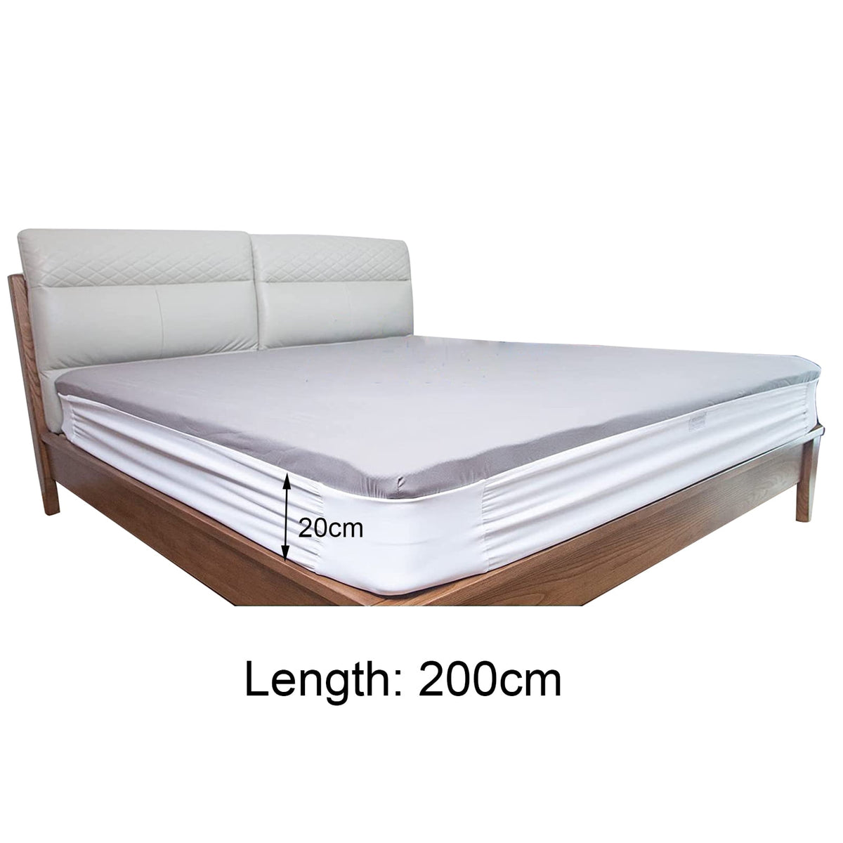 harmtty Bed Sheet Holder Elastic Non-slip Time Saving Fully-encased Design Sheet Fixing 360 Degree Surround Sheet Fastening Cover for Bedroom White