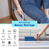harmtty Bed Sheet Holder Elastic Non-slip Time Saving Fully-encased Design Sheet Fixing 360 Degree Surround Sheet Fastening Cover for Bedroom White