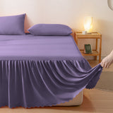 Bed Skirt Queen Size Ruffled Bed Skirt with Split Corners, Queen Bed Skirt Drop, Queen Size Bed Skirt, for Ruffled Bed Skirt with Split Corners, Bed Skirt Queen Size Purple