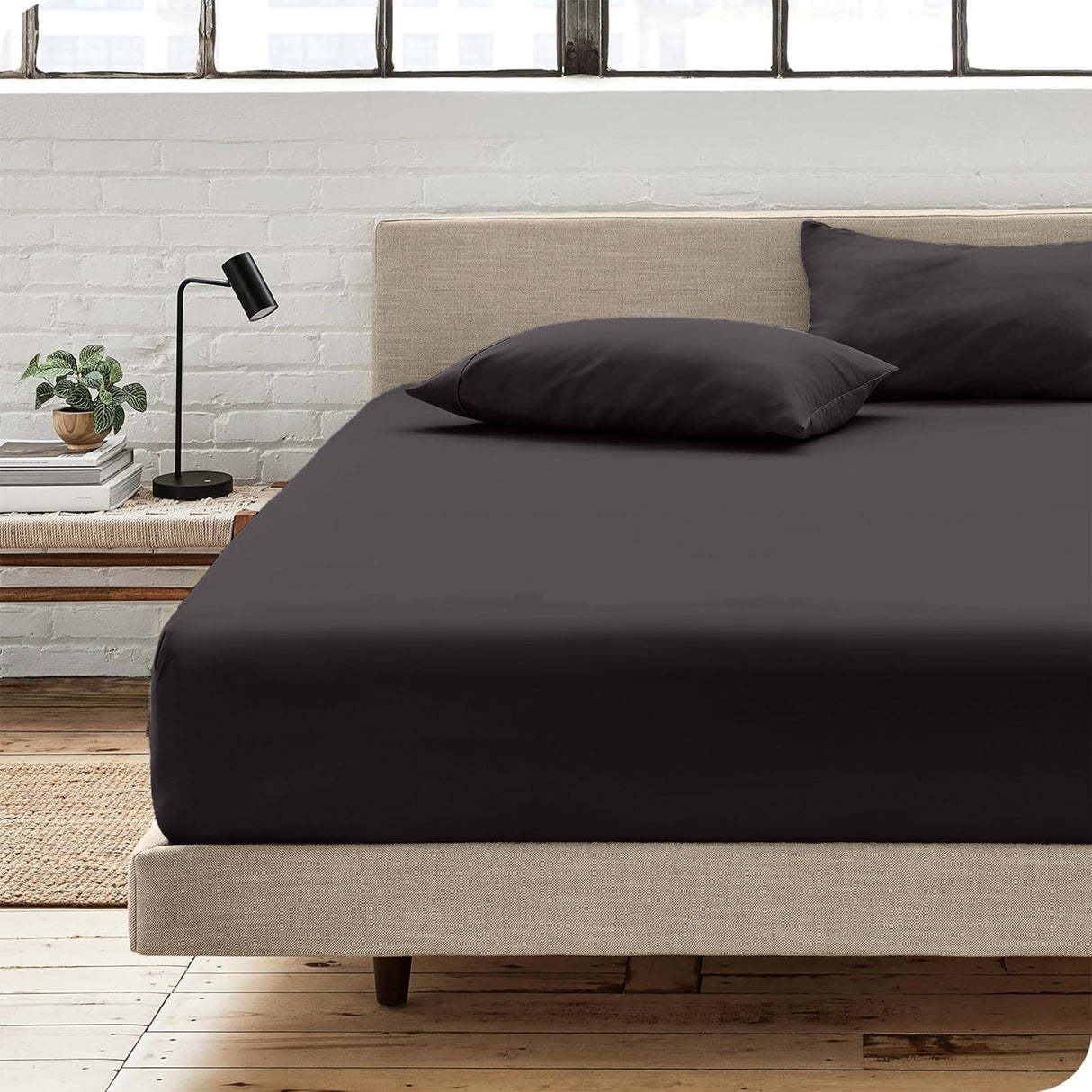 \u200b\u200bNon-Sliping Bedding Twin Fitted Sheet,Soft Elastic Fiber Bed Sheets With Deep Pocket,Machines Washable,Shrinkage And Fade Resistants 140x200x30cm Black