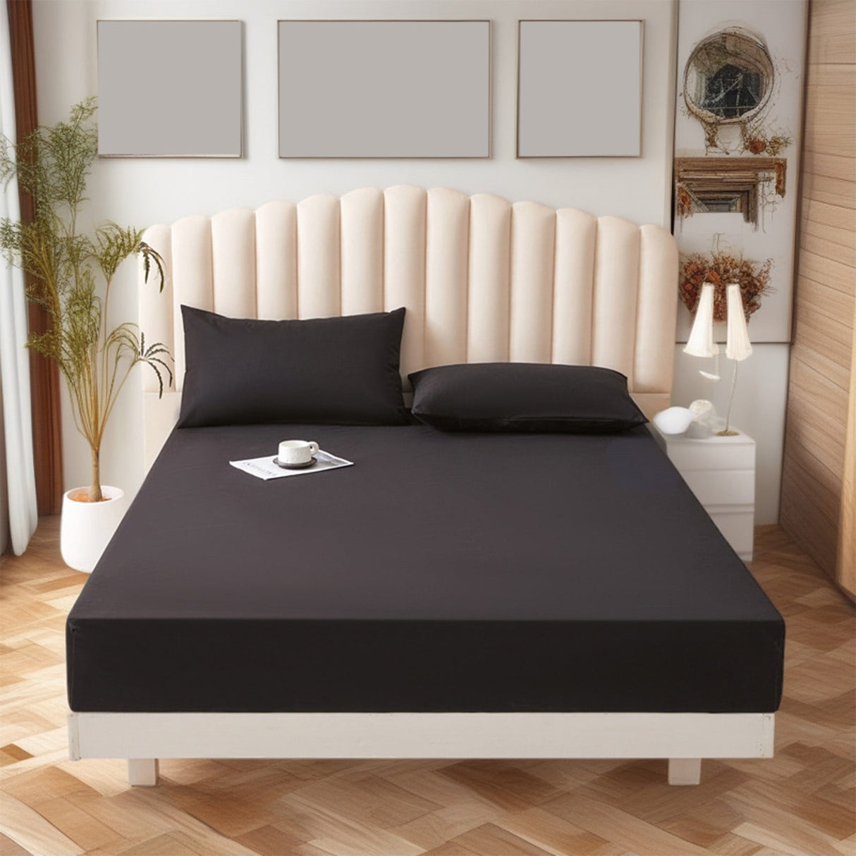 \u200b\u200bNon-Sliping Bedding Twin Fitted Sheet,Soft Elastic Fiber Bed Sheets With Deep Pocket,Machines Washable,Shrinkage And Fade Resistants 140x200x30cm Light blue