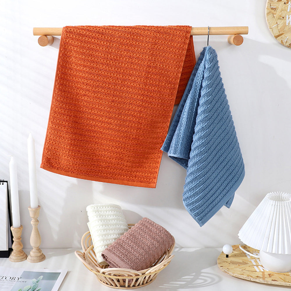 100% Cotton Soft and Absorbent Hand Towel-Waffle Hand Towels for Bathroom-Set of 2 Quick Drying Towels Warm orange