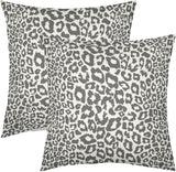 Lime Green White Leopard Print Pillow Covers 18x18 Inch Set of 2 Cheetah Animal Spots Decorative Throw Pillows For Couch Farmhouse Chinoiserie Pillow Cases Home Decor For Room Sofa Bed Porch Outdoor 20" x 20" Aqua Leopard