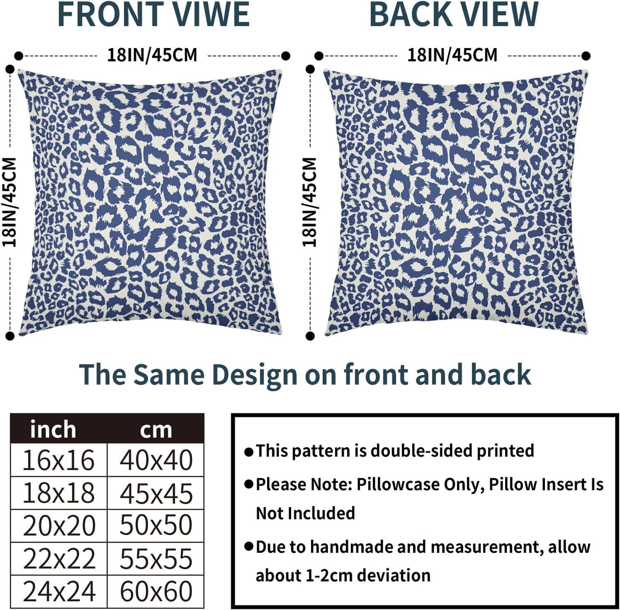 Lime Green White Leopard Print Pillow Covers 18x18 Inch Set of 2 Cheetah Animal Spots Decorative Throw Pillows For Couch Farmhouse Chinoiserie Pillow Cases Home Decor For Room Sofa Bed Porch Outdoor 18" x 18" Black Leopard