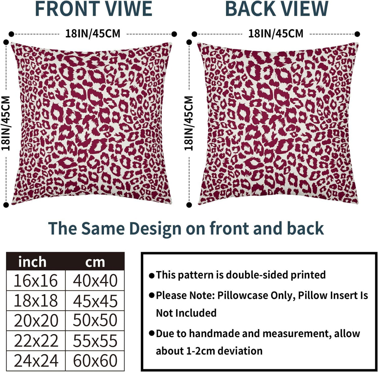Lime Green White Leopard Print Pillow Covers 18x18 Inch Set of 2 Cheetah Animal Spots Decorative Throw Pillows For Couch Farmhouse Chinoiserie Pillow Cases Home Decor For Room Sofa Bed Porch Outdoor 16" x 16" Teal Leopard