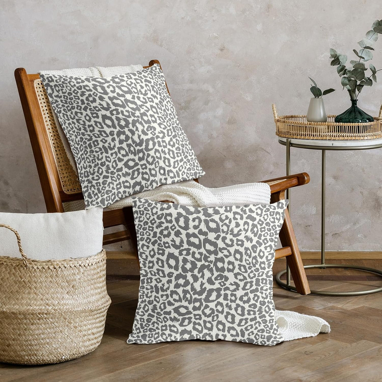 Lime Green White Leopard Print Pillow Covers 18x18 Inch Set of 2 Cheetah Animal Spots Decorative Throw Pillows For Couch Farmhouse Chinoiserie Pillow Cases Home Decor For Room Sofa Bed Porch Outdoor 20" x 20" Wine Red