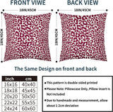 Lime Green White Leopard Print Pillow Covers 18x18 Inch Set of 2 Cheetah Animal Spots Decorative Throw Pillows For Couch Farmhouse Chinoiserie Pillow Cases Home Decor For Room Sofa Bed Porch Outdoor 16" x 16" Yellow Leopard