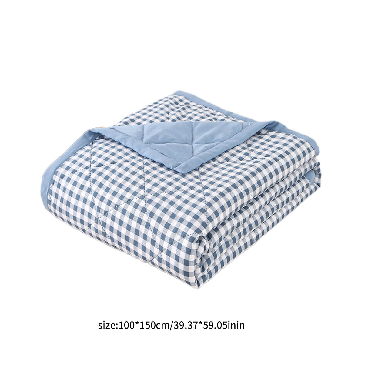 Summercome Cooling Quilt, Thin Quilts Summer Lightweight Comforter, Full Washed Cotton, Machine Washable, Soft Comfy Breathable Sleep Blanket for Hot Sleeper, Ultra-Cool Lightweight (Blue, Queen) Queen Green