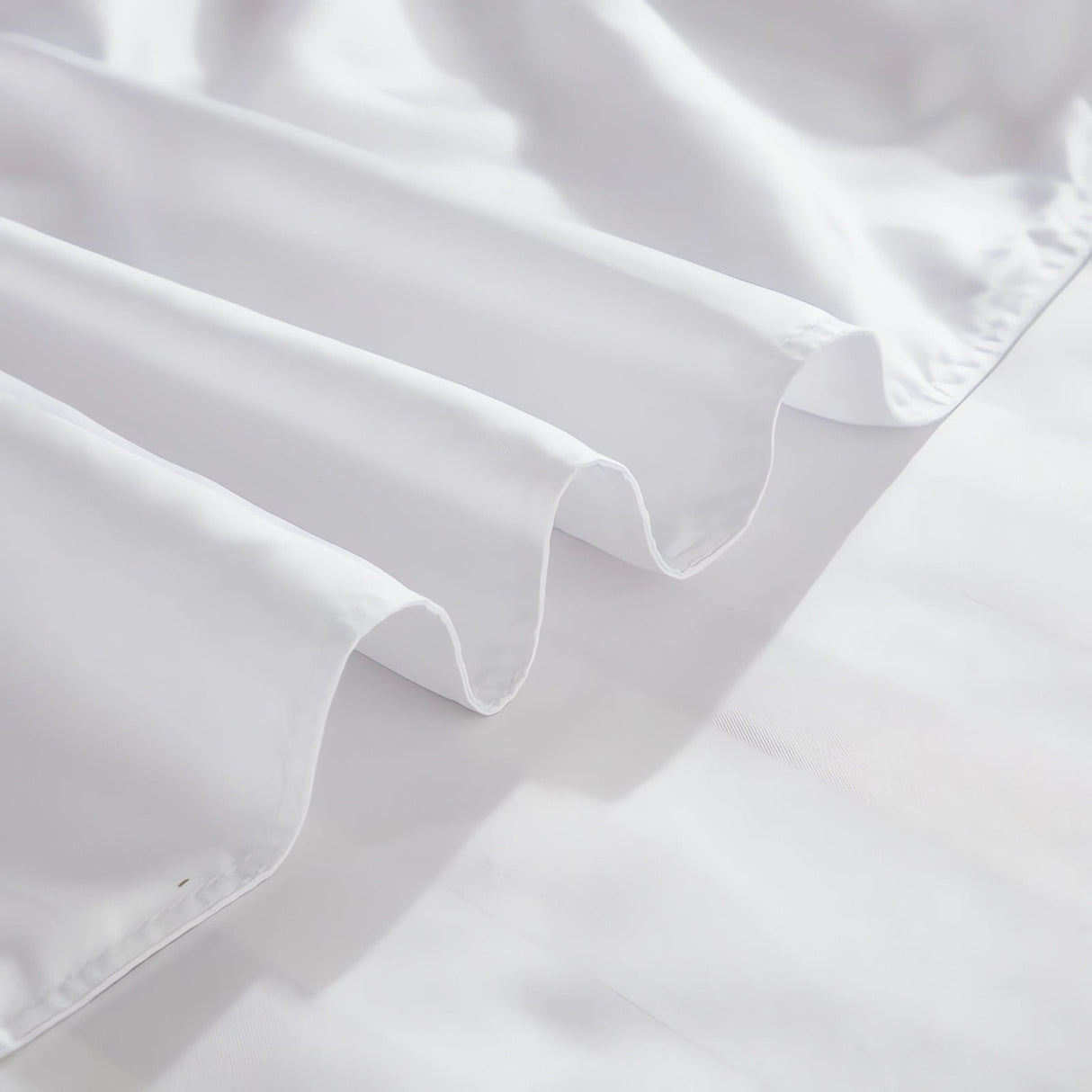 Kdkad Bed Sheets, Pure Linen Sheets, Breathable and Serviceable Line King Size Sheets, Anti-Tear Line Bed Sheets, Machine Washable, Deep Pocket 91×79 in White