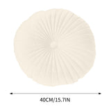 Darzheoy Round Throw Pillow 15.7 inch Decorative Round Velvet Floor Pillows Small Pumpkin Throw Pillow Cushion for Living Room Sofa Bed, Gray Beige