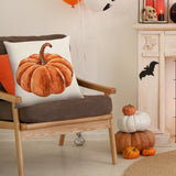 Darzheoy Fall Pillow Covers 18 x 18 inch Pumpkin Maple leaves Throw Pillow Covers Outdoor Autumn Thanksgiving Harvest Farmhouse Pillowcase Cushion Case for Home Sofa Fall Decor A