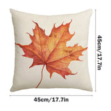 Darzheoy Fall Pillow Covers 18 x 18 inch Pumpkin Maple leaves Throw Pillow Covers Outdoor Autumn Thanksgiving Harvest Farmhouse Pillowcase Cushion Case for Home Sofa Fall Decor B