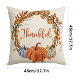 Darzheoy Fall Pillow Covers 18 x 18 inch Pumpkin Maple leaves Throw Pillow Covers Outdoor Autumn Thanksgiving Harvest Farmhouse Pillowcase Cushion Case for Home Sofa Fall Decor C