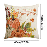 Darzheoy Fall Pillow Covers 18 x 18 inch Pumpkin Maple leaves Throw Pillow Covers Outdoor Autumn Thanksgiving Harvest Farmhouse Pillowcase Cushion Case for Home Sofa Fall Decor D