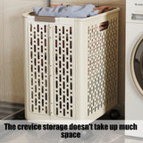 Chmadoxn Collapsible Laundry Hamper with Wheels - Foldable Storage Basket for Clothes, Toys & Organizing | Rolling Linen Cart w/ Handle, Portable Closet Utility Bin 18 Inch Tall Beige