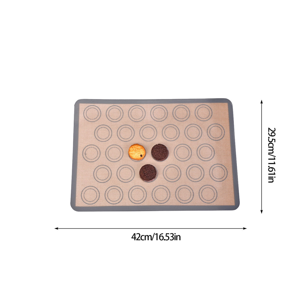 Chmadoxn Baking Mats Cookies Sheet, Non-Stick Mats for Baking, Easy Clean & Reusable Oven Baking Sheet for Making Macaroons, Cookies 16.5×11.6 in coffee