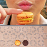 Chmadoxn Baking Mats Cookies Sheet, Non-Stick Mats for Baking, Easy Clean & Reusable Oven Baking Sheet for Making Macaroons, Cookies 16.5×11.6 in coffee