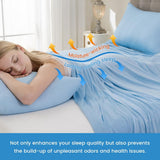 Cooling Blanket for Hot Sleepers Twin Size, Cold Blanket for Couch Bed Sofa, Lightweight Breathable Cooling Sheet for All Seasons, Absorbs Heat to Keep Cool - Light Blue, 60" x 80"