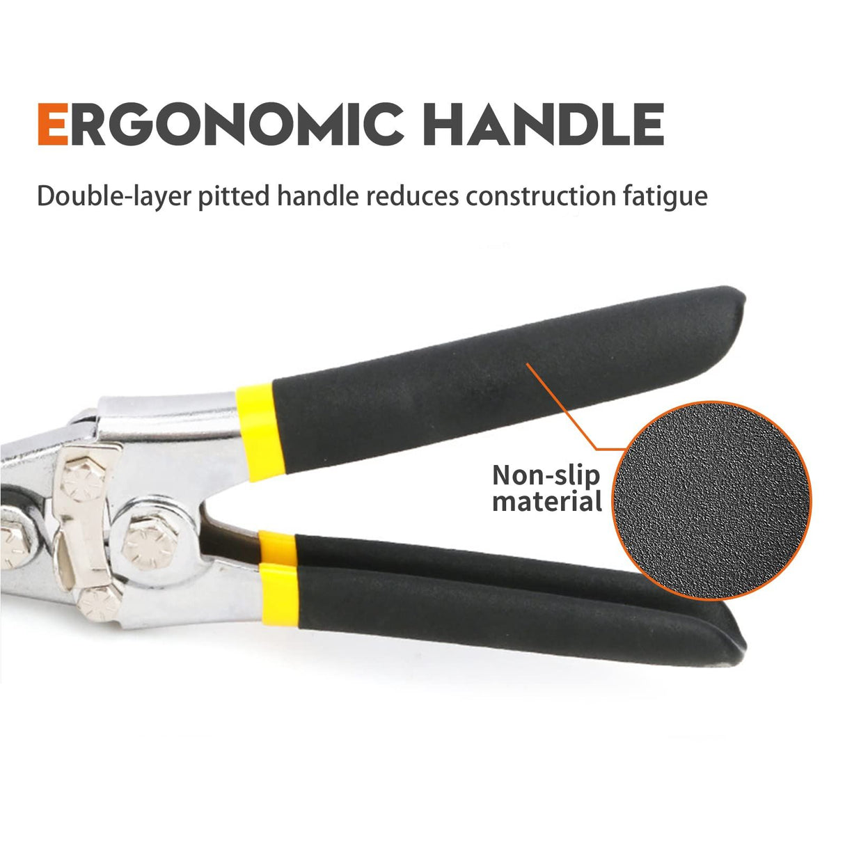 Hand Seamer Depth Markings Straight Jaw Sheet Metal Bender Tools for Bending and Flattening Sheet Metal with Double Dipped Cushion Handle（Straight style）