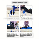 U-Shaped Positioning Sheet - Transfer Sheet for Turning and Repositioning, Multipurpose Bed Pad with Reinforced Handles, Turning Device for Elderly, Bed Patients