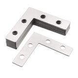 4 Holes Angle Plate Corner Brace Flat L Shape Repair Bracket Connector Fixing Repair Plated Protector 40mm x 40mm, Pack of 20