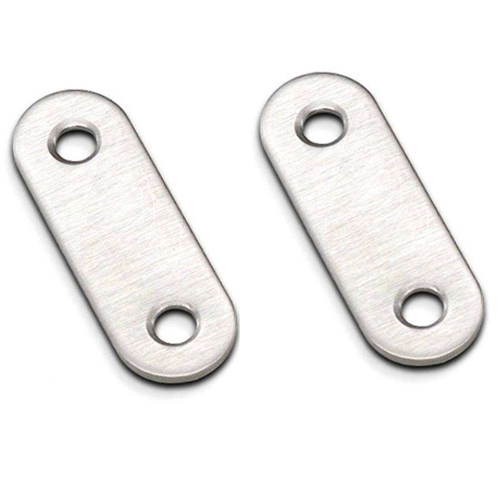 1.85 inch 2 Holes Stainless Steel Flat Mending Repair Plate Bracket Connector,Flat Straight Brace Fixing Joint Bracket Pack of 3