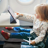 Toddler Airplane Bed, Kids Airplane Seat Extender Travel Bed, Kids Airplane Travel Essentials, Airplane Must Have for Toddlers, Portable Plane Bed Foot Rest for Flights(Black)