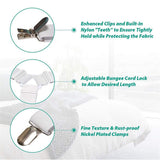 8 pack Bed Sheet Retainer Straps,Elasticated Adjustable Mattress Fitted Sheet Clips,Sheet Holder and Mattress Firm and Tight,for Anti-Slip and Anti-Wrinkle Sheets,Suitable of Mattresses,White