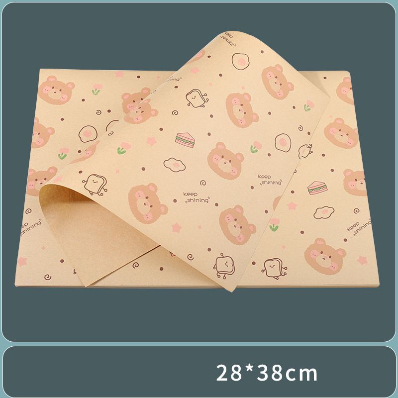 200 Sheets of PE Coated Kraft Paper 28×38 cm Style-12