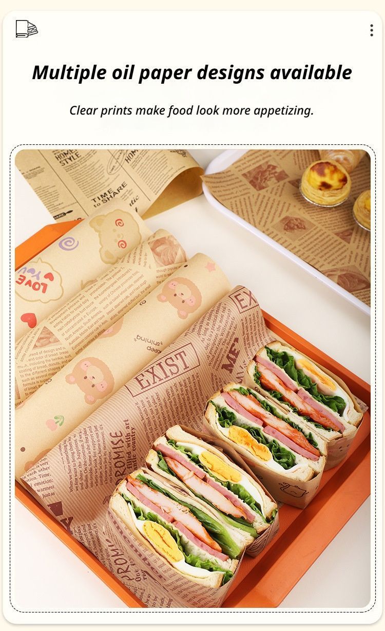 200 Sheets of PE Coated Kraft Paper 28×38 cm Style-12