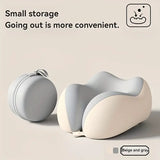 grey Travel & Home Neck Pillow – Ergonomic, portable, perfect for sleep. Fits desks, cars, and long flights. Features slow rebound foam, washable cover.