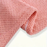 Women's Coral Fleece Pineapple Grid Two-Piece Set | Cloud-Like Touch Adjustable Bath Robe + Hair Towel, Adjustable Tie Belt, Suitable for Daily Home Use(Cream white)