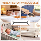 Bed Sheet Holder Straps, 2Pcs Elastic Adjustable Bed Sheet Grippers,Fitted Sheet Holder Keep Sheets in Place, Enhance Sleep Experience, Black