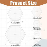 6Pcs Hexagon Quilting Templates Acrylic, 1" 1.5" 2" 3" 4" 5" Multiple Sizes Quilting Template for DIY Patchwork Sewing Crafts Quilt Shapes Cutting Dressmaking Design Work