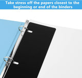 20 PCS Flat Sheet Lifters, Sheet Flatteners, Sheet Lifters Binders, Plastic Sheet Lifters, Protect Binder Page Sheet for 11-Inch x 8-1/2-Inch 3 Ring Binder, D Ring Binders