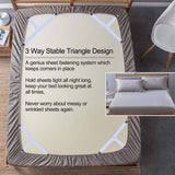 Bed Sheet Holders Straps Fasteners - 4 Pcs Triangle Sheet Fasteners Fitted Flat Sheet Corner Holder Elastic Adjustable Bed Band Sheet Holders Clip Suspenders Grippers White