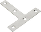 T Brackets Mending Plate 3.14" x 3.14" Stainless Steel Flat Repair Plate - 10pcs