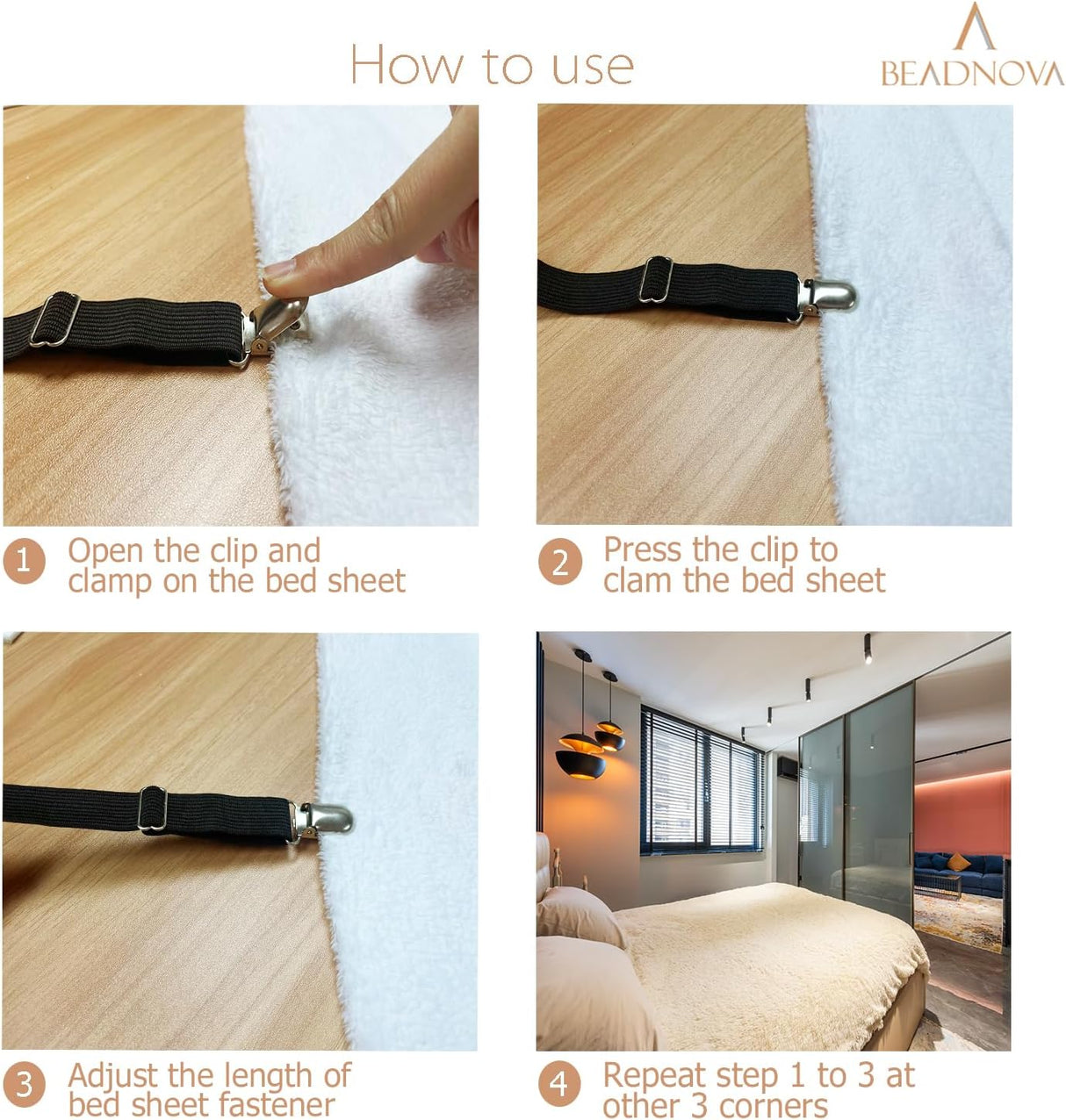 Bed Sheet Straps 4 Pcs Triangle Bed Sheet Holders Fitted Sheet Clips Adjustable Sheet Suspenders Mattress Fasteners Gripper Corner Clips for Bed Mattress Cover Fitted Bed Sheets Sofa Cushion