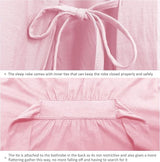 Women's Cotton Bathrobe - Short Sleeves with Pockets & Belt - Breathable Comfort - Lightweight - Pink - XXL
